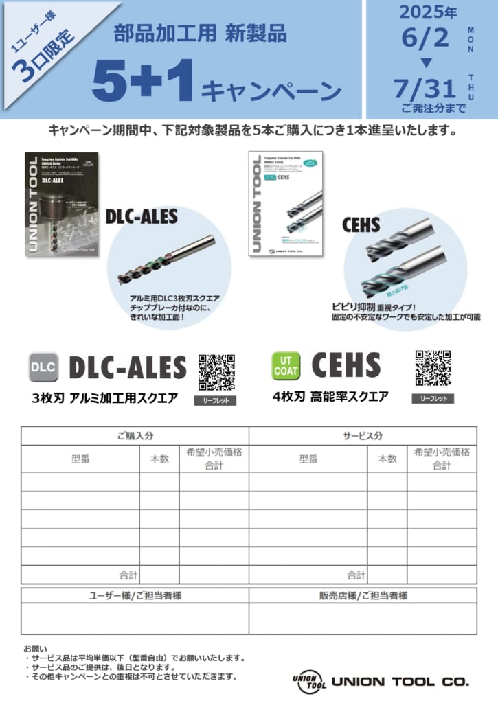 ユニオンツールキャンペーン