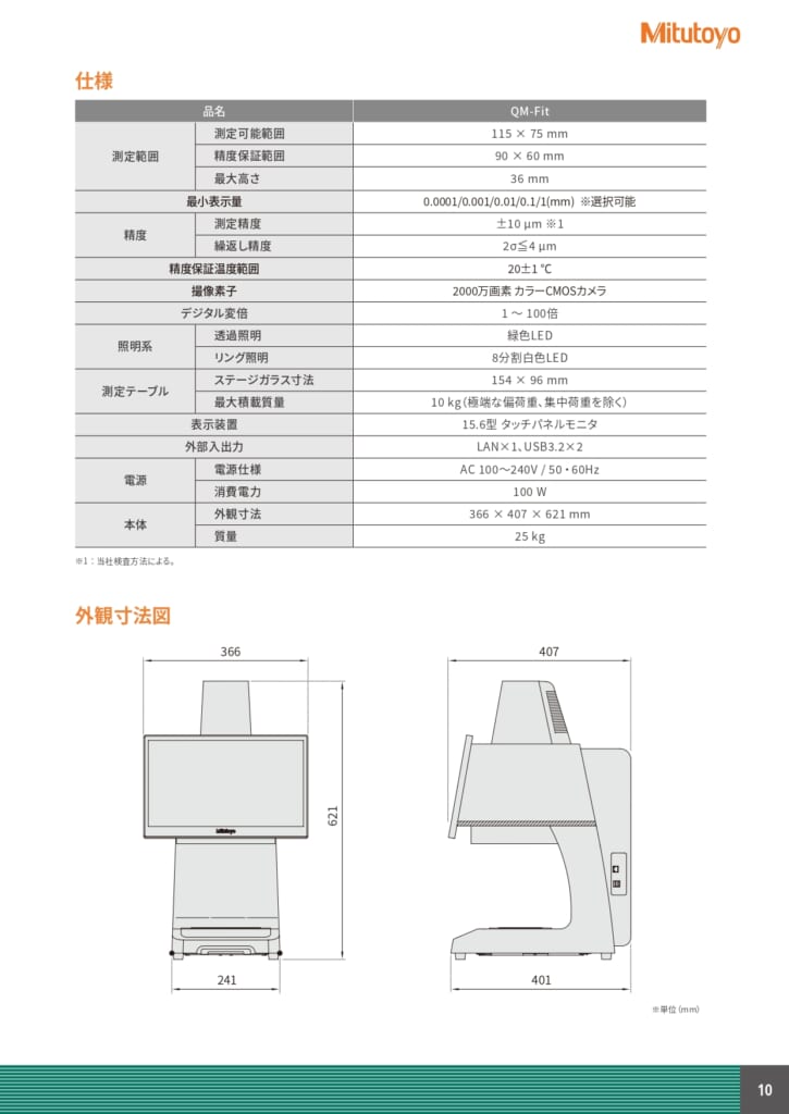 ミツトヨの新商品 『スマートビジョンシステム　QM-Fit』